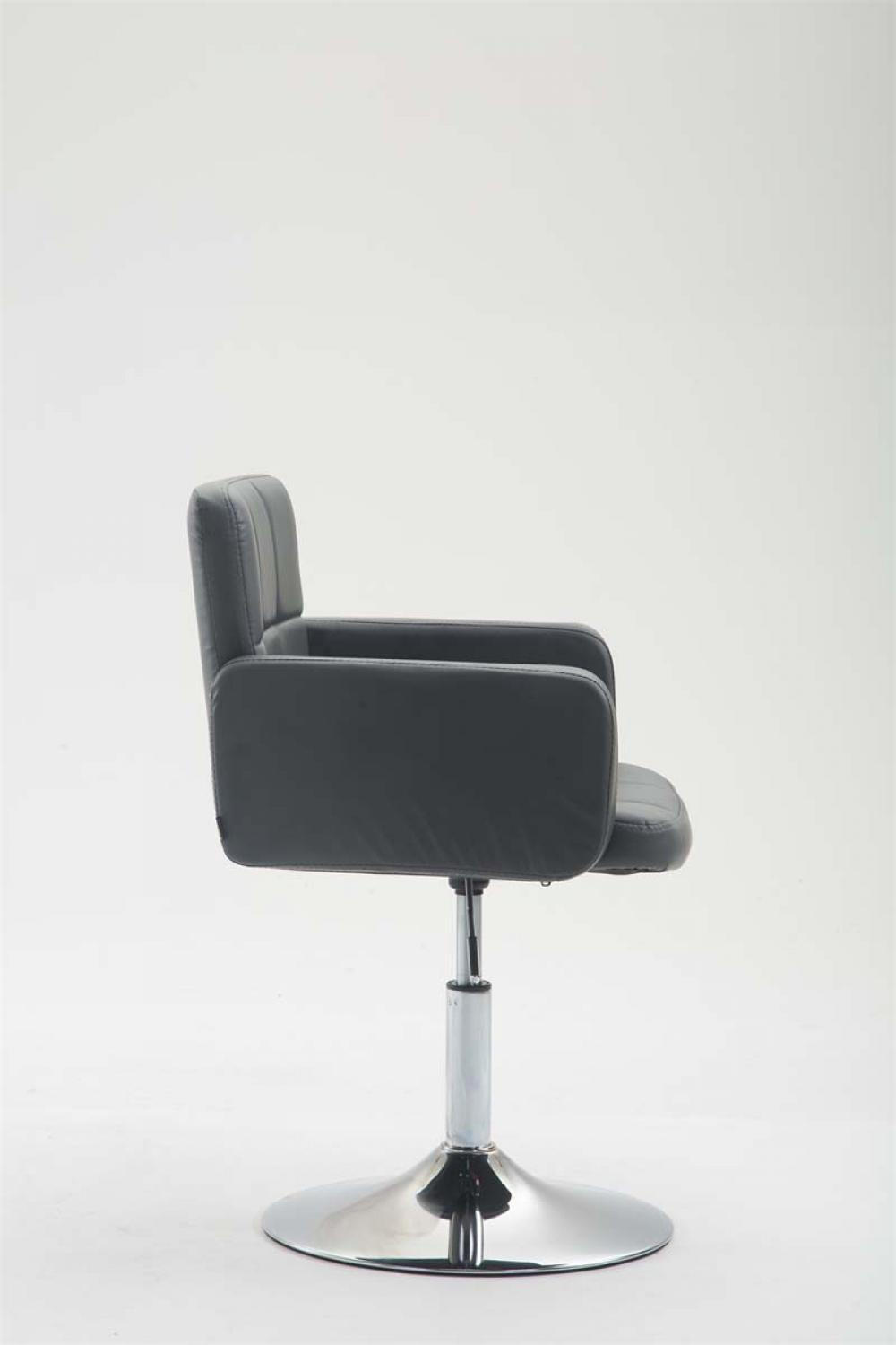 SESSEL Lederlook grau - Grau, Textil/Metall (58/80/48cm) - CLP