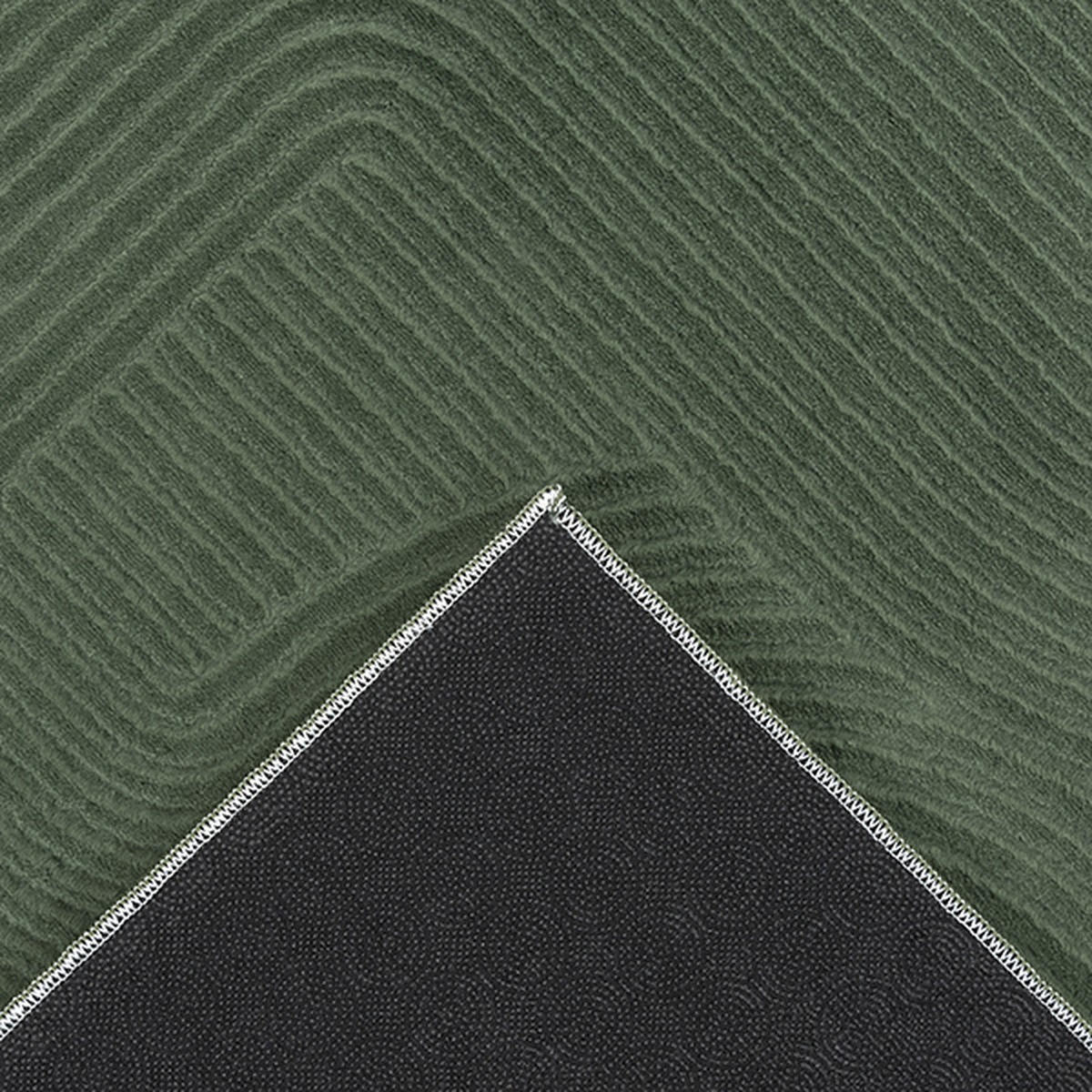 KURZFLORTEPPICH Antirutsch Geometrisch DALAR Polypropylen Waldgrün 300 x 400 cm - Grün, Textil (300/400cm) - KADIMA DESIGN