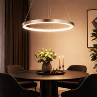 LED HÄNGELEUCHTE RALPH Silber Nickel-matt - Silberfarben, Metall (38.5/38.5/120cm) - Globo Lighting