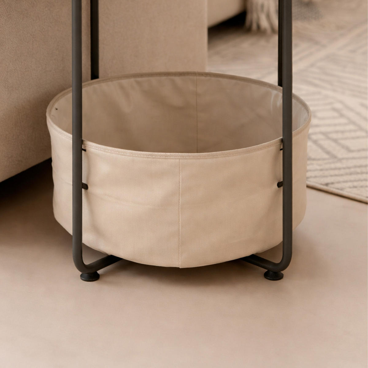 BEISTELLTISCH - Multicolor, Holzwerkstoff/Textil (45/45/50cm) - Relaxdays