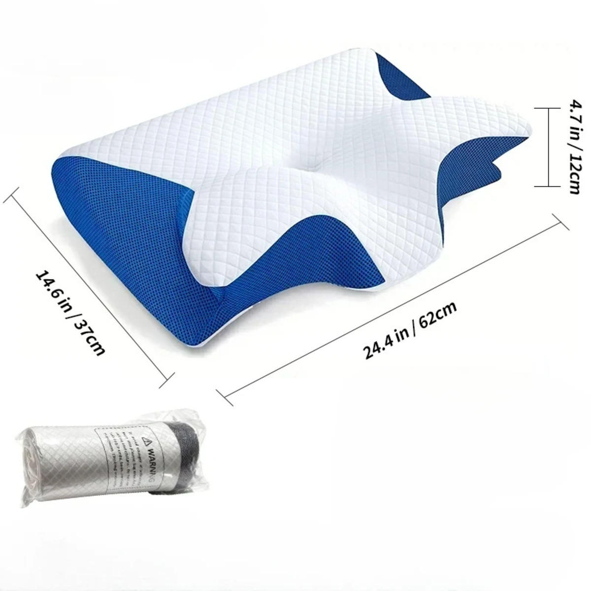 NACKENSTÜTZKISSEN 62/37 cm - Weiß, Textil (37/62cm) - Authentics
