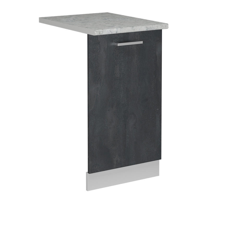 DISKMASKINENS FRONTPANEL R-Line Svart betong 45 cm , AP Marble Svart, Vit 81.8/45/60 cm