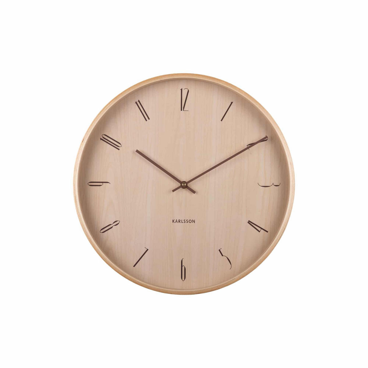 WANDUHR Suave Ø40 cm - Hellbraun, Holz (40/40/5cm) - Karlsson