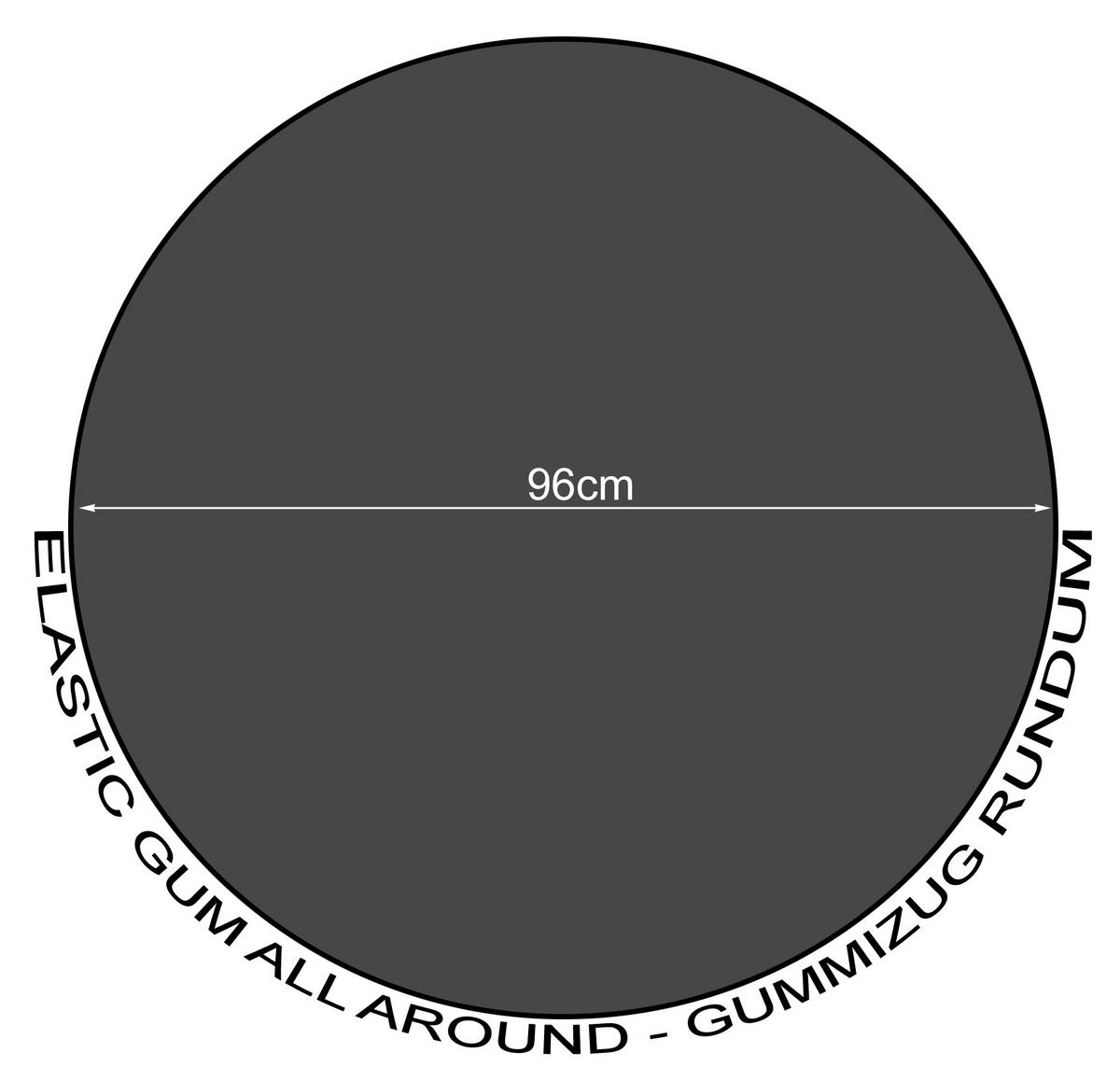 TISCHPLATTEN-ABDECKUNGEN 80cm - Grau, Kunststoff (80/7/80cm) - QUICK STAR