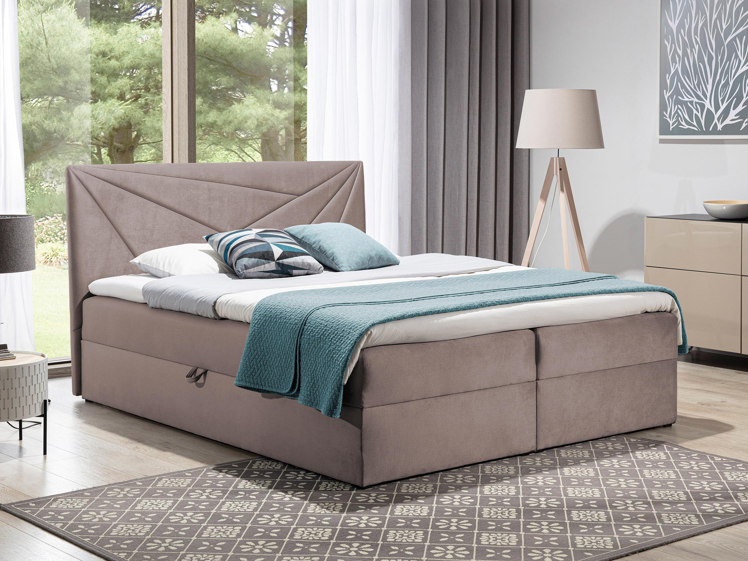 BOXBETT Top 5 - Rosa, Holz (180/200cm) - MIRJAN24