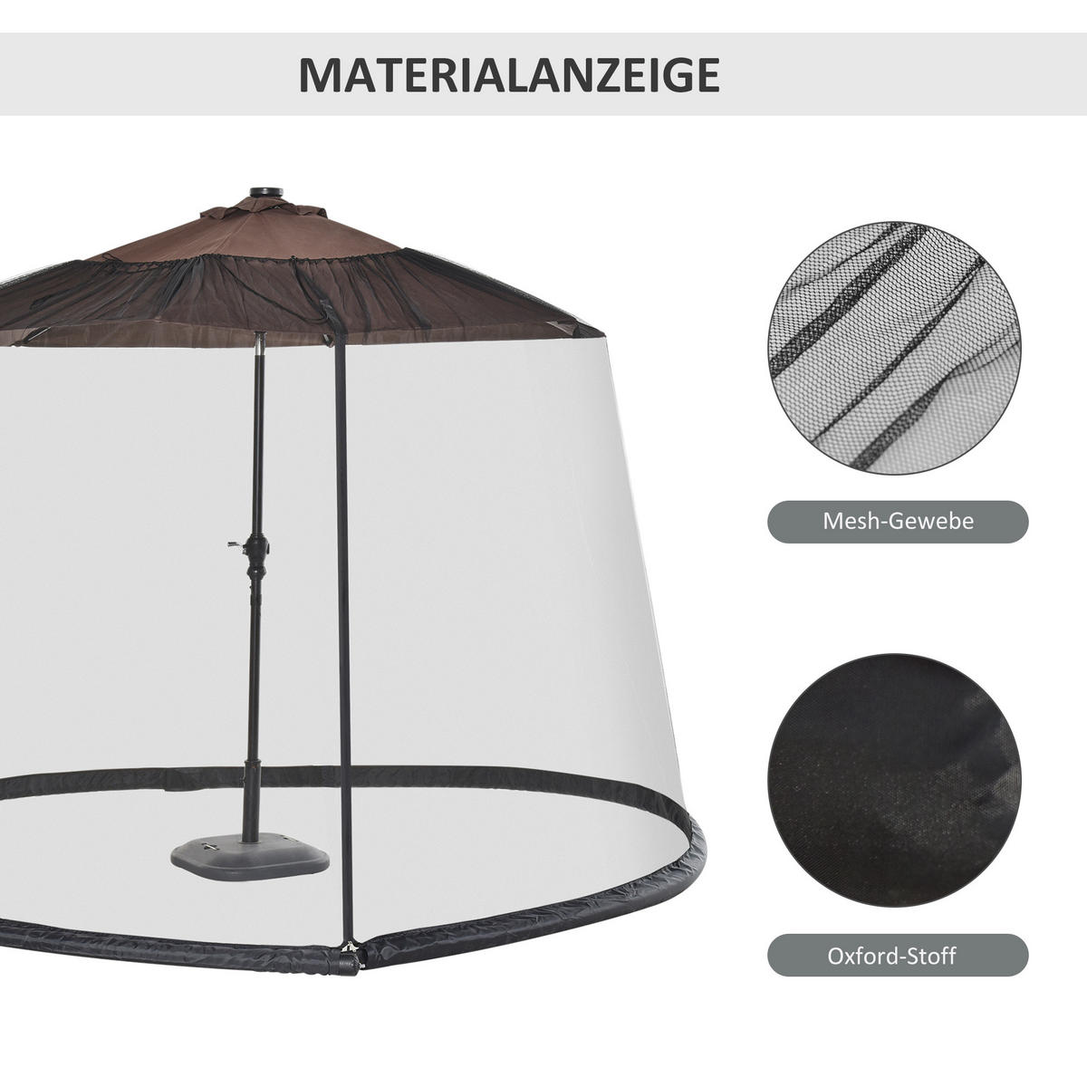 MÜCKENNETZ DE-05655 Mit Reißverschluss Schwarz - Schwarz, Kunststoff (300/300cm) - ComfortXL
