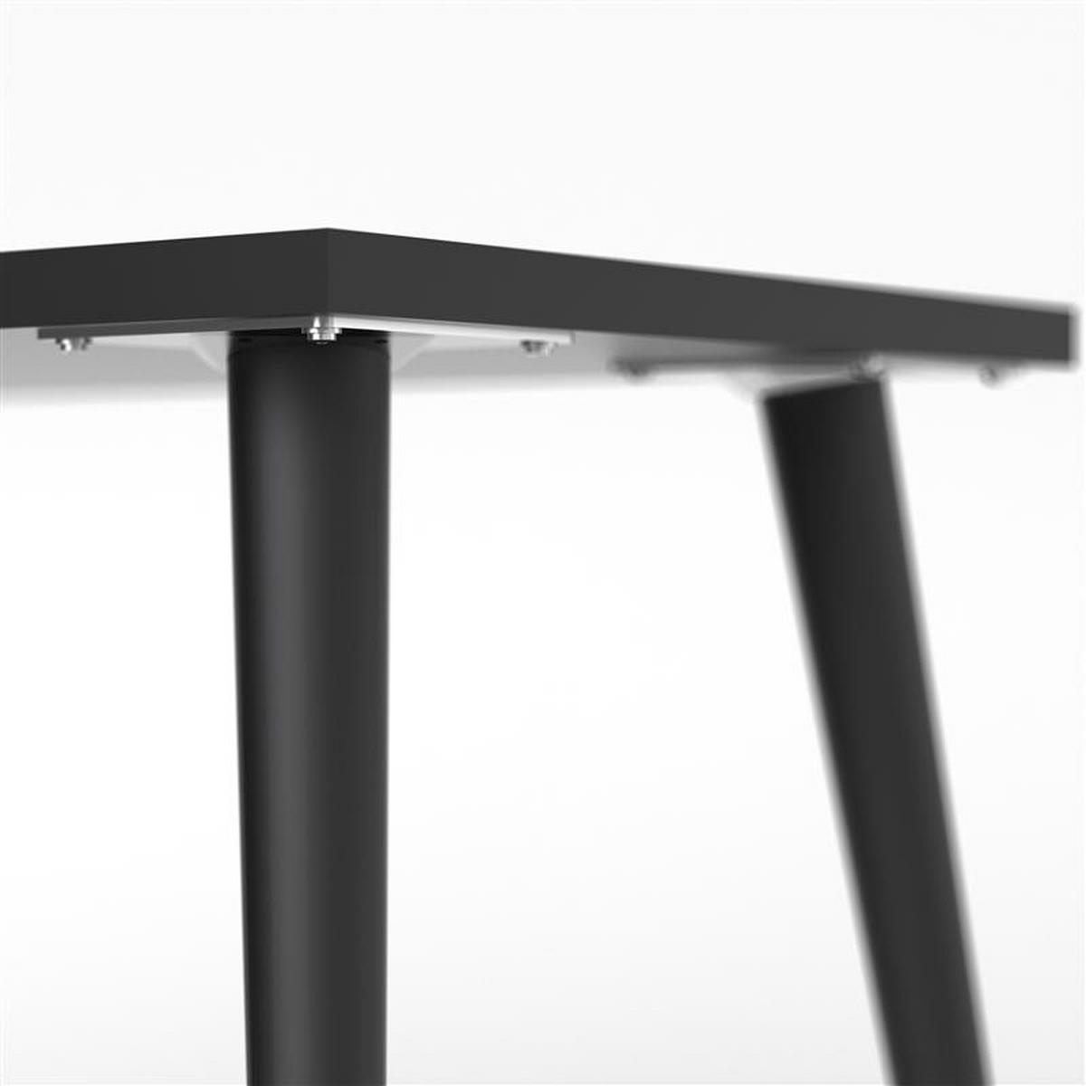 ECKSCHREIBTISCH Weiß - Schwarz, Holzwerkstoff (81/145/76cm) - ebuy24