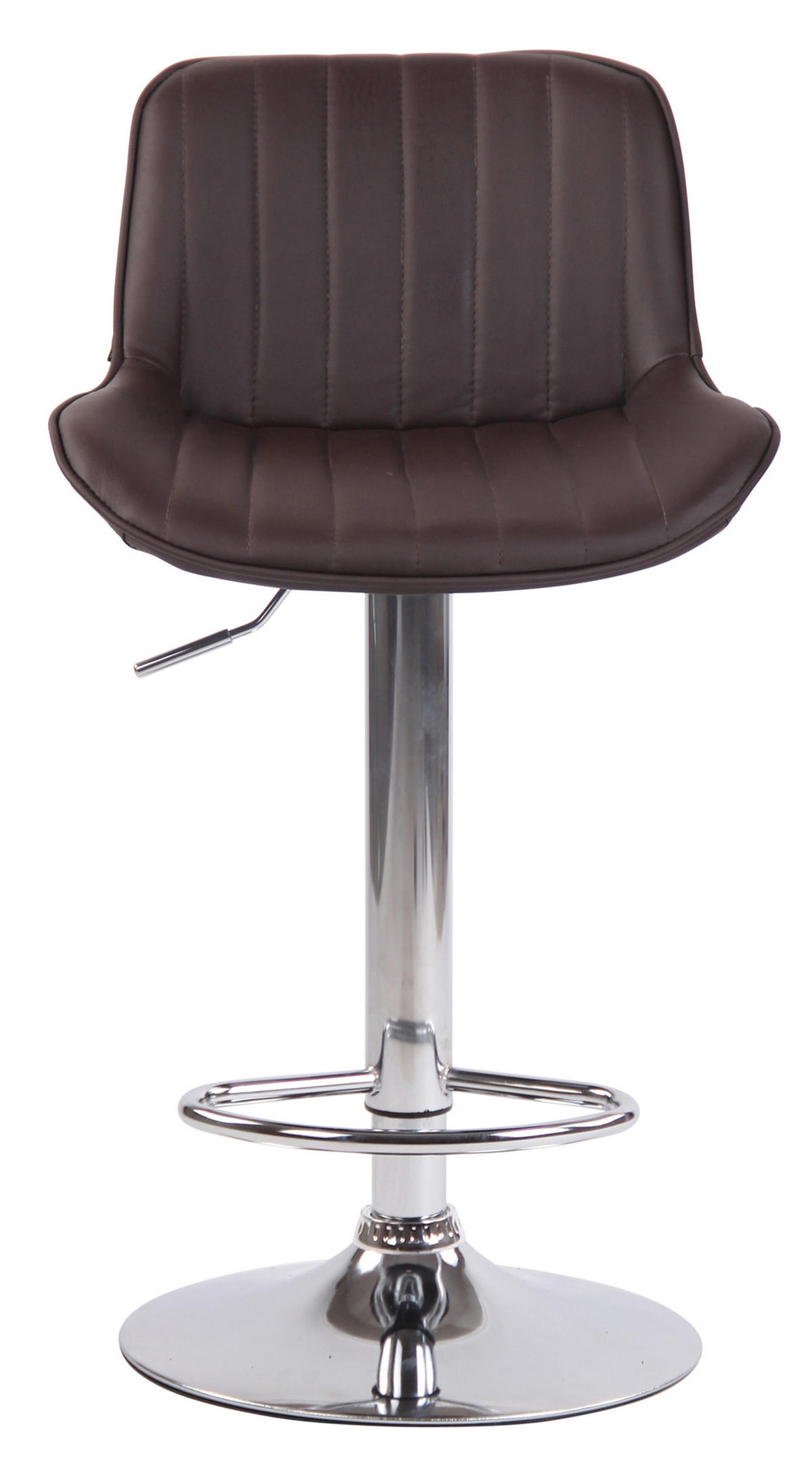BARHOCKER Lento, Gestell Metall in Chromoptik, Kunstleder Braun - Chromfarben/Braun, Kunststoff/Textil (50/100/50cm) - TPFLiving