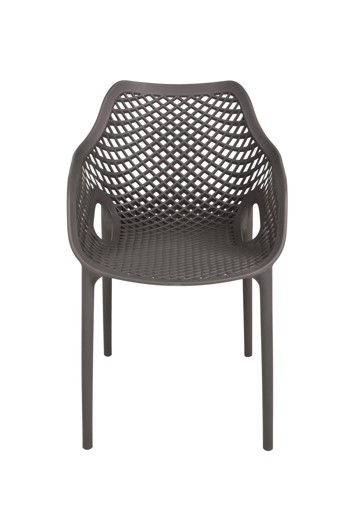 GARTENSTUHL 2er Set Nils Anthrazit Gartenstühle - Anthrazit, Kunststoff (53/80/60cm) - DELUKE