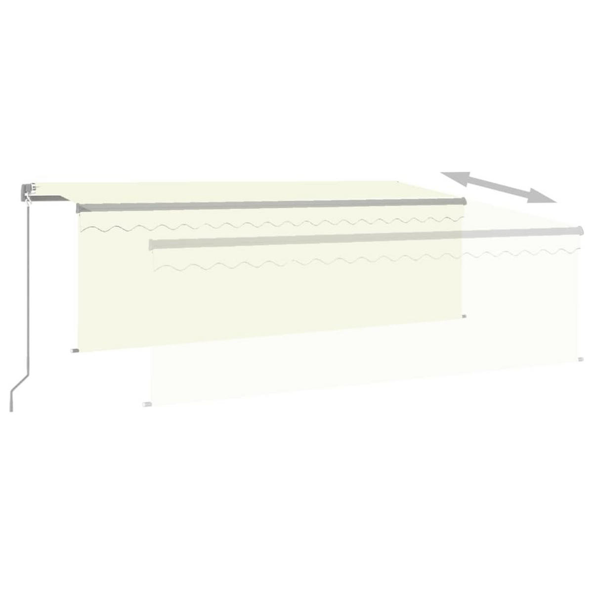 MARKISE Manuell Einziehbar mit Rollo 4x3 m Creme - Creme, Metall (400/300/300cm) - furnicato
