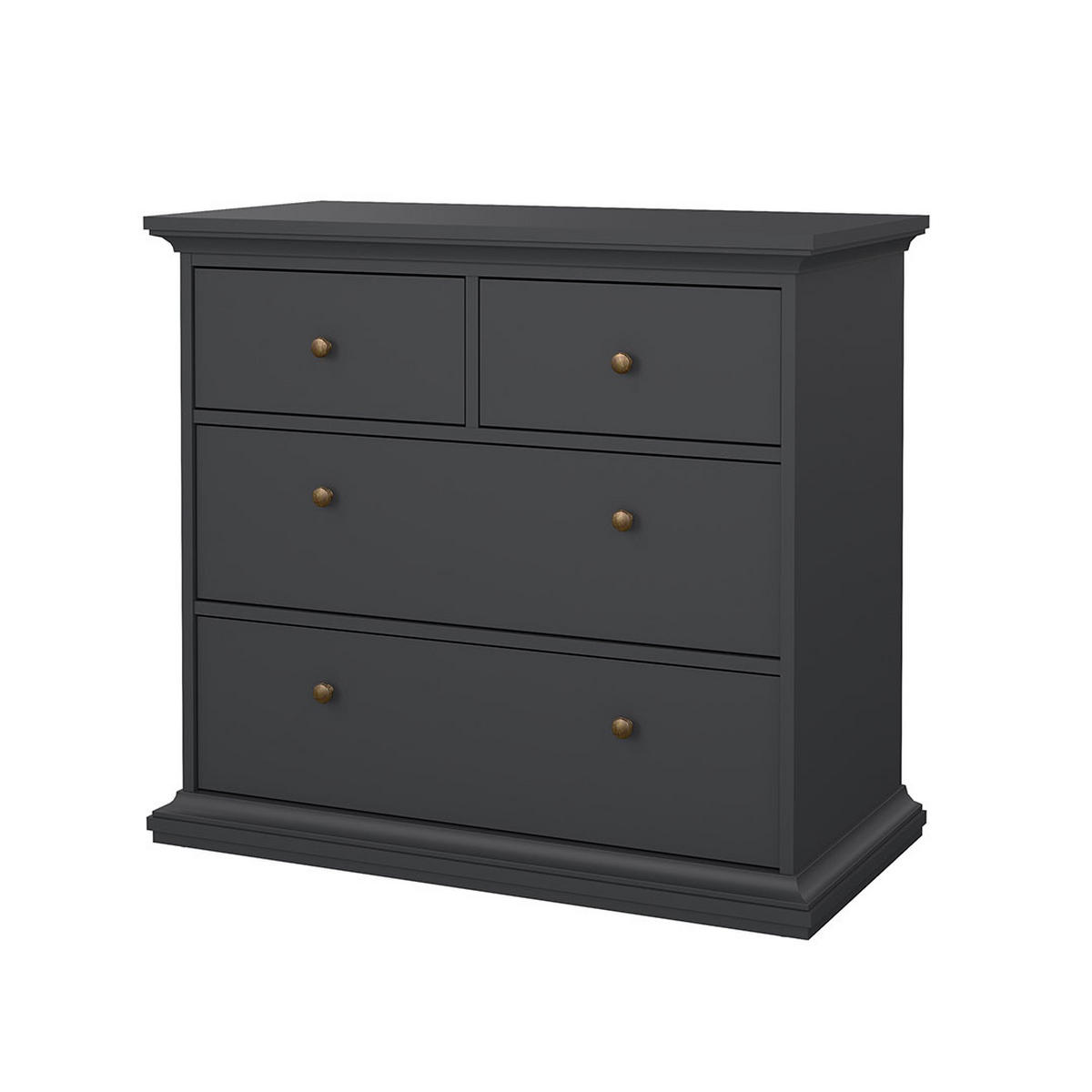 KOMMODE Schwarz - Schwarz, Holzwerkstoff (96/87/48cm) - ebuy24
