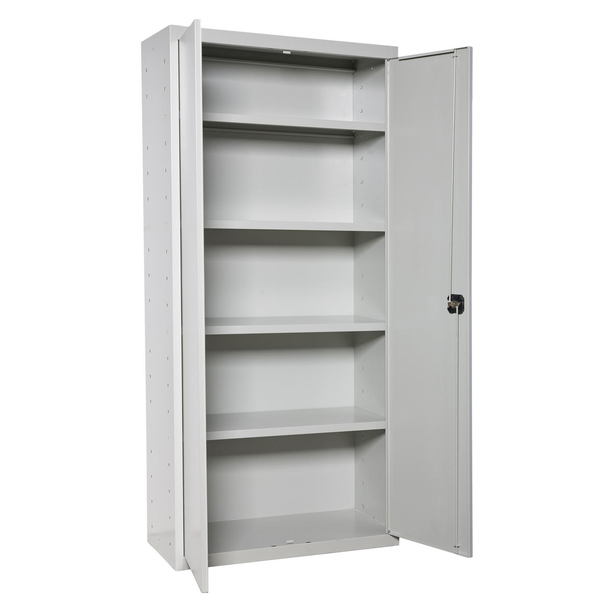 STAHLSCHRANK Amego HxBxT 180x100x40 cm 4x Fachboden Grau-Grau - Grau, Metall (100/180/40cm) - PROREGAL