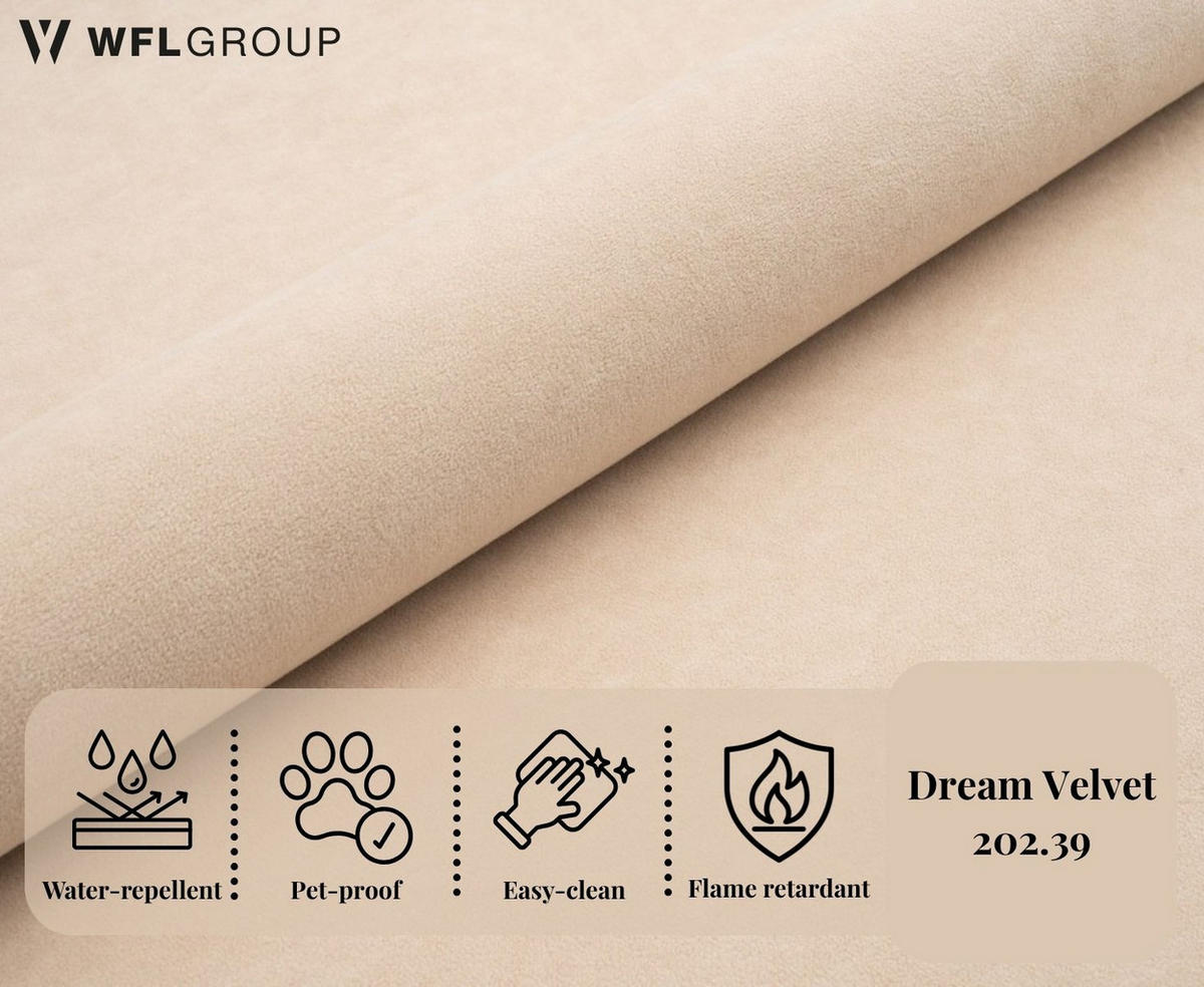 POLSTERBETT Tivio mit Bettkasten, Beige Samt 140x200 cm - Ecru/Beige, Holzwerkstoff/Kunststoff (200/200cm) - WFL GROUP