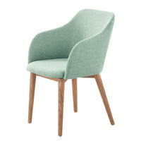 ARMLEHNENSTUHL - Webstoff / Esche massiv - Mintgrün, Textil (54/82/60cm) - home24