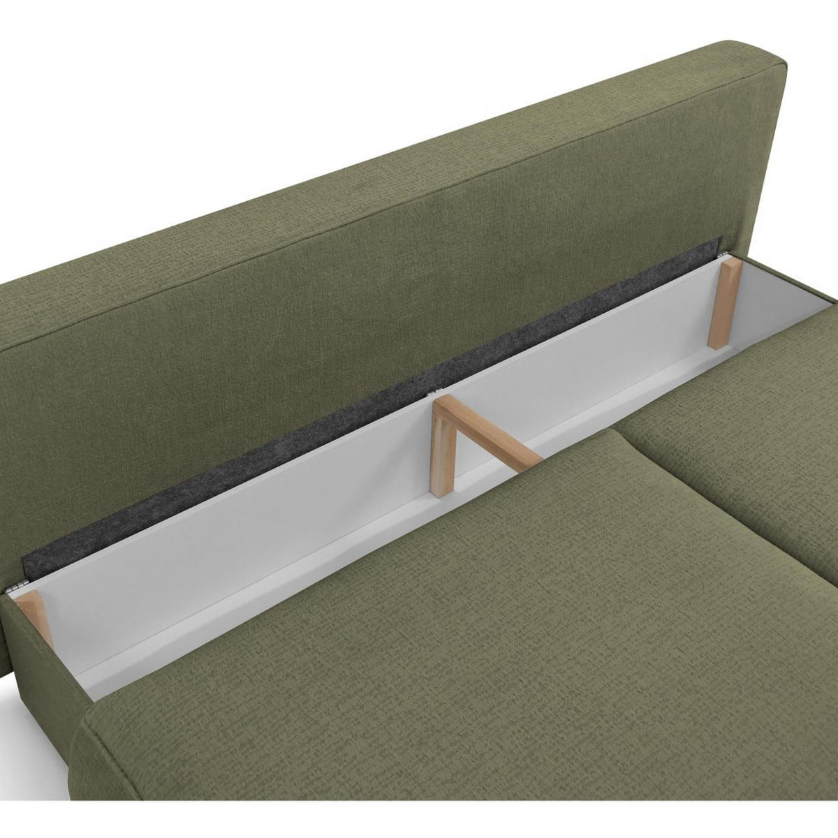 SCHLAFSOFA Darling 2-Sitzer, mit Bettkasten, Dunkelgrün - Dunkelgrün, Textil (210/92/100cm) - Beautysofa