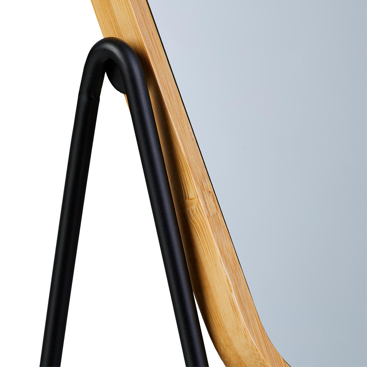 TISCHSPIEGEL - Hellbraun, Glas/Holz (14.5/23/10cm) - Relaxdays