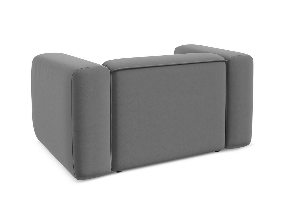 SESSEL Samt Stoff Grau - Schwarz/Grau, Kunststoff/Textil (137/70/89cm) - Makamii