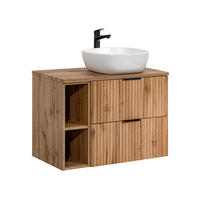 WASCHTISCH 80.6cm Adriel Holz - Braun, Holzwerkstoff (80.6/59/46cm) - Petits-meubles