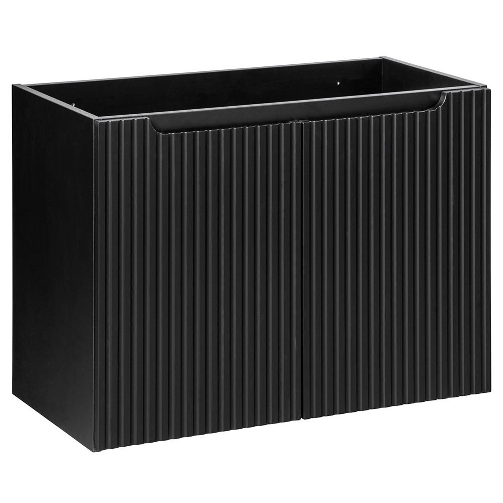 WASCHBECKENSCHRANK Newport-56 - Schwarz, Holzwerkstoff (80/57/39cm) - Lomado