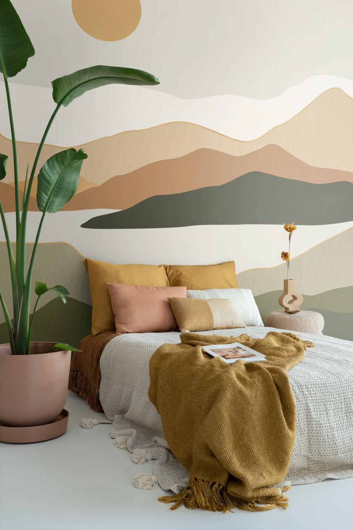FOTOTAPETE Wüstenlandschaft 250 x 279 cm - Grün, Papier (250/279cm) - ESTAhome