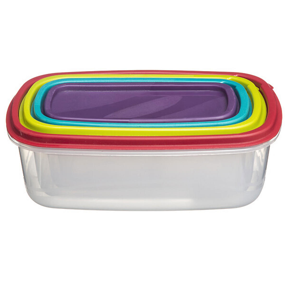 AUFBEWAHRUNGSDOSEN Set Colors 4-tlg., Kunststoff, Mehrfarbig - Multicolor, Kunststoff (13.5/6.5/20cm) - 5five Simply Smart