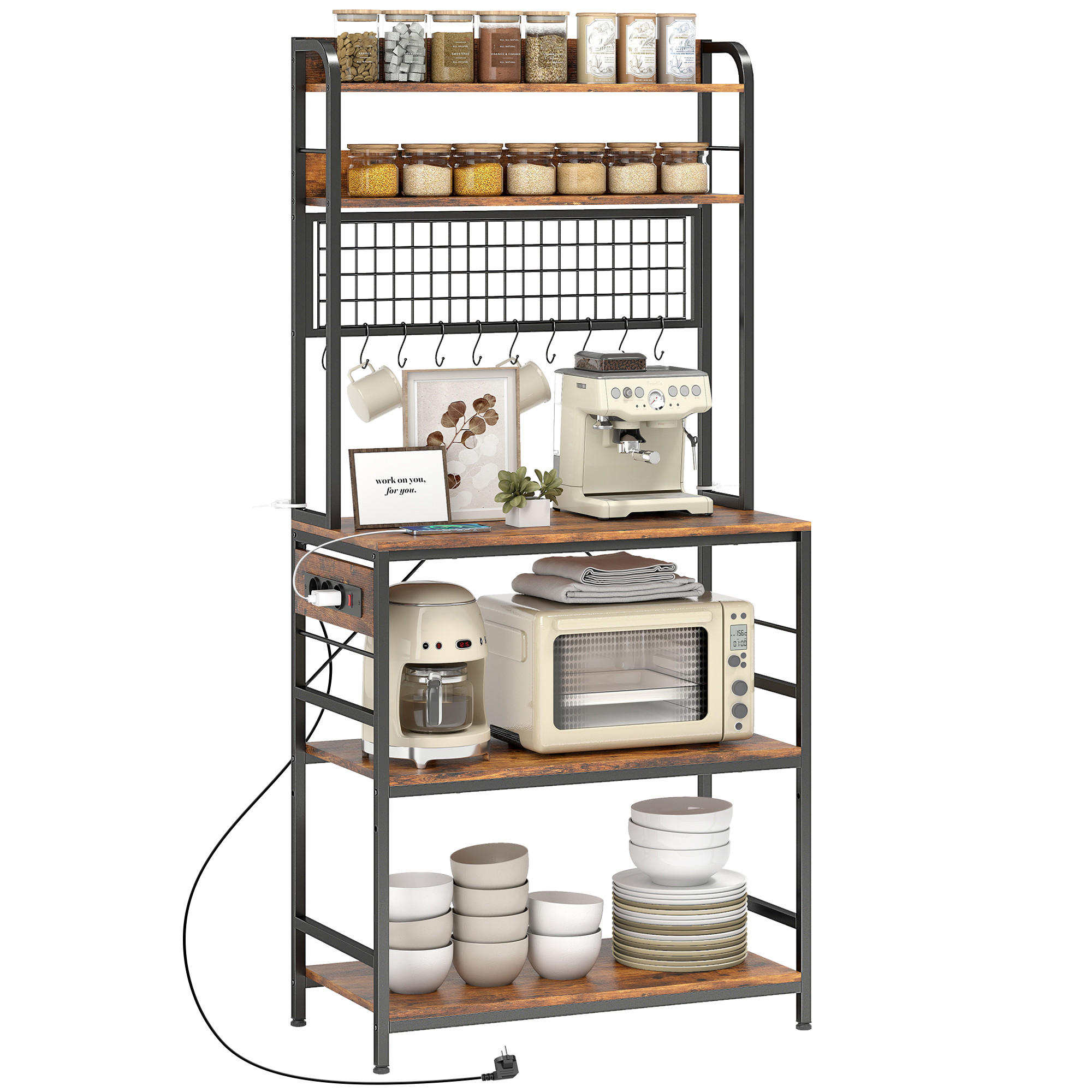 KÜCHENREGAL Braun 1 Stück - Braun, Holzwerkstoff (40/170/80cm) - GiPP