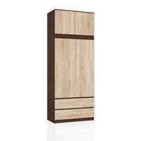 KLEIDERSCHRANK Dunkelbraun, Eiche Sonoma 234/90/51 - Dunkelbraun, Holzwerkstoff (90/234/51cm) - RAUMHIRSCH FURNITURE