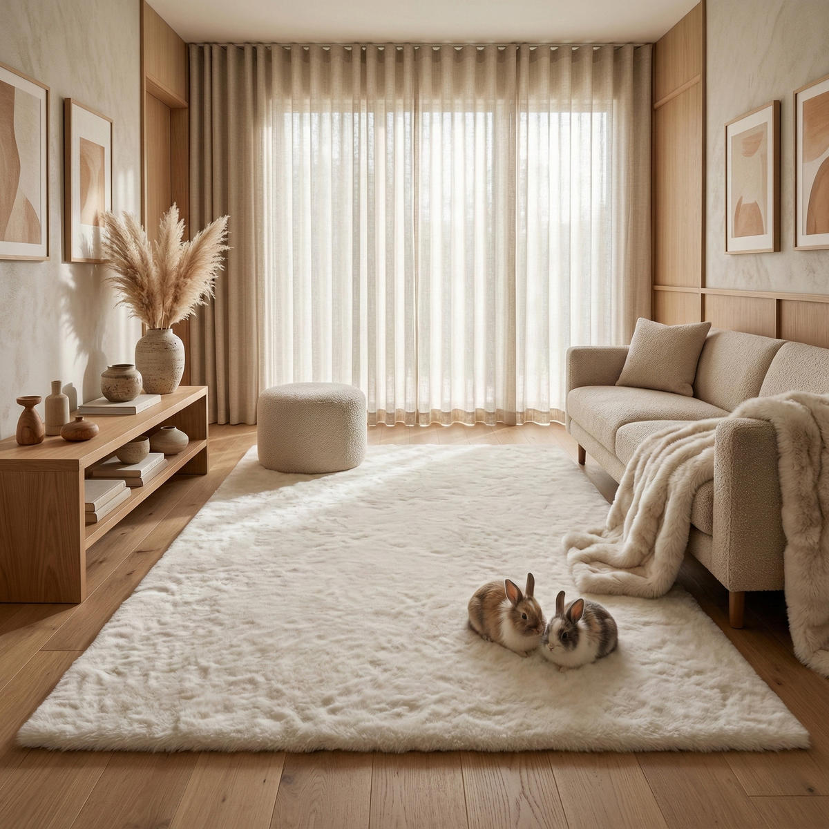 FELLTEPPICH CLOUD SUPER SOFT 120/170 cm Ivory Elfenbeinn - Creme, Textil (120/170cm) - Consilio Concept