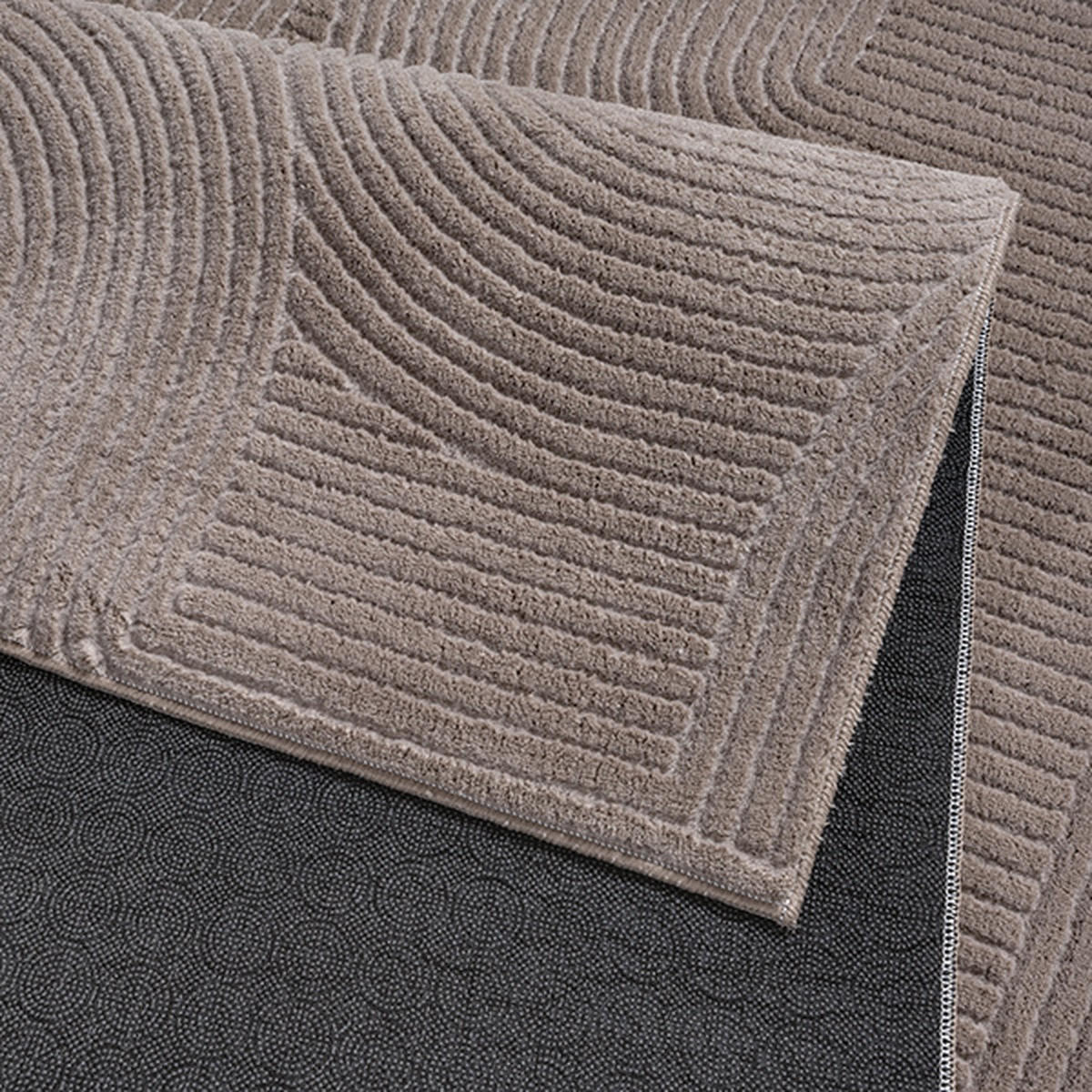 KURZFLORTEPPICH Antirutsch Geometrisch DALAR Polypropylen Beige 160 x 220 cm - Beige, Textil (160/220cm) - KADIMA DESIGN