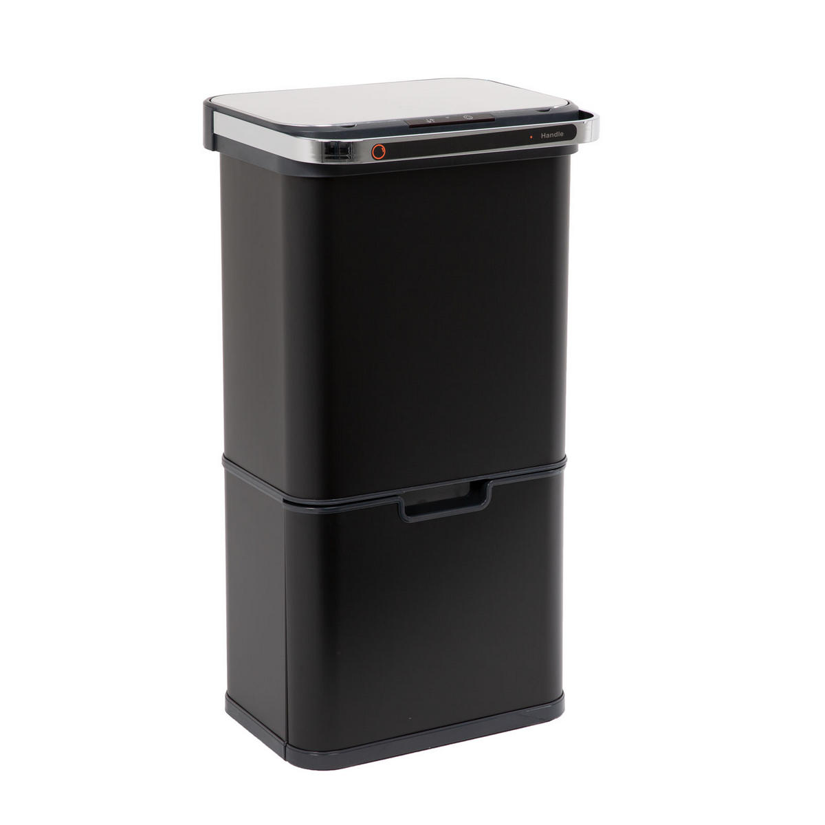 SENSORMÜLLEIMER 60L - Schwarz, Metall (42/82/36cm) - SVITA