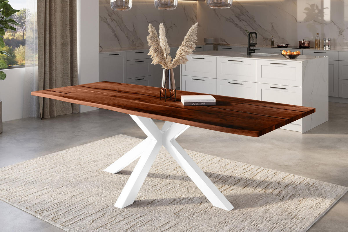 ESSTISCH POLLY - Braun/Akaziefarben, Holz (100/300/77cm) - SAM