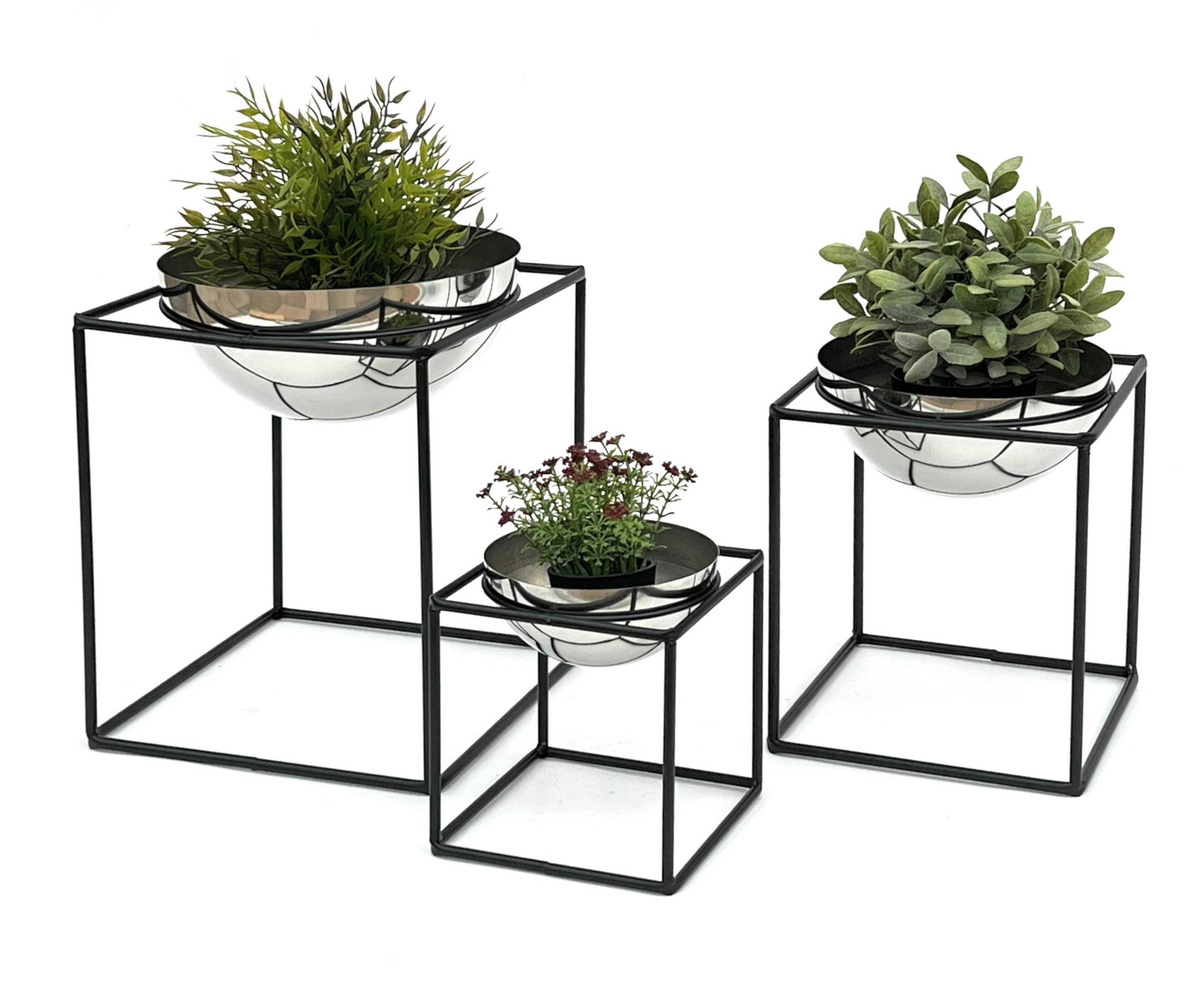 DanDiBo Blumenhocker Schwarz 25x35x25 cm