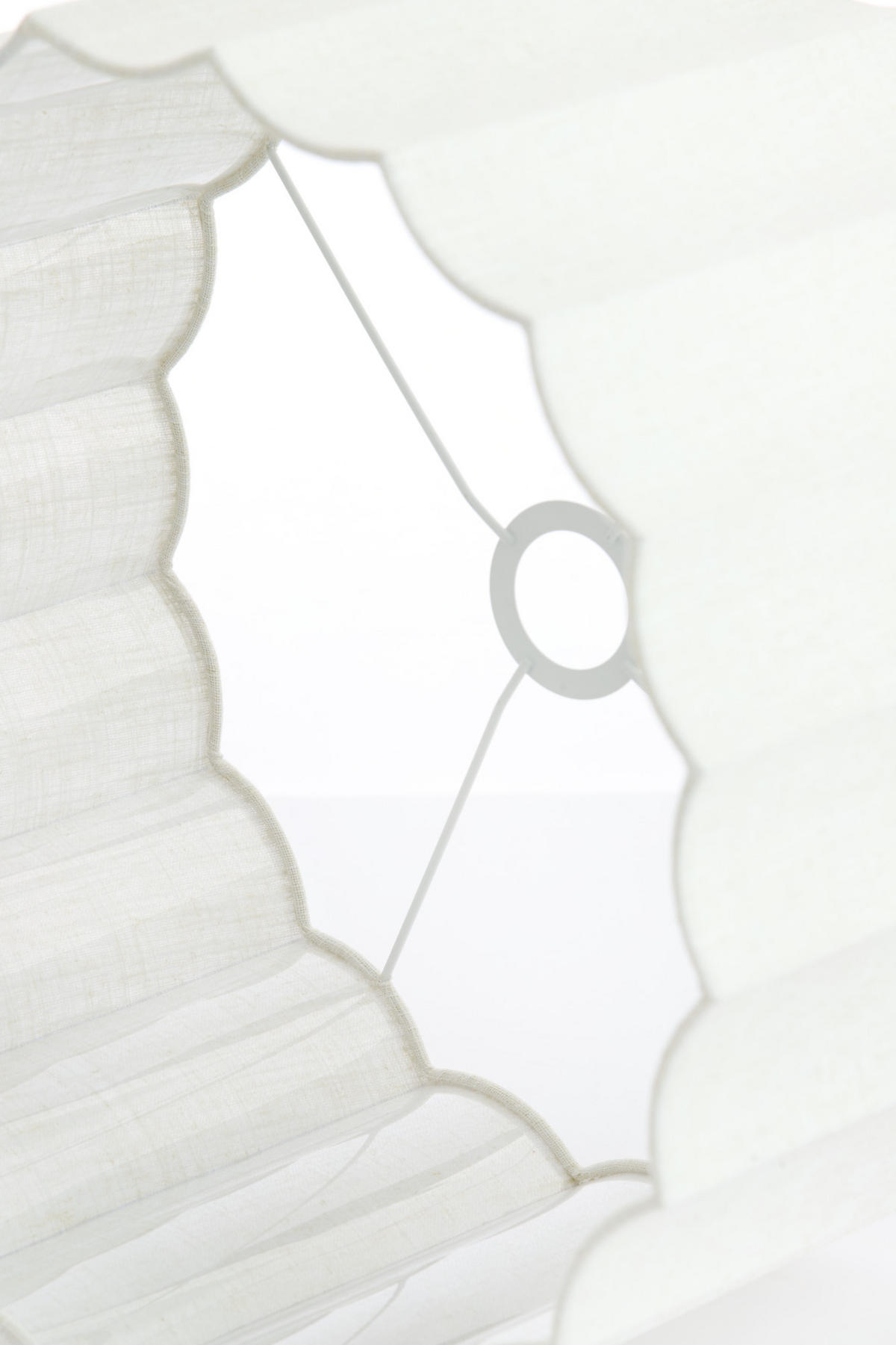 LAMPENSCHIRM Disli Weiß Ø35/22 cm - Weiß, Textil (35/35/22cm) - Light & Living