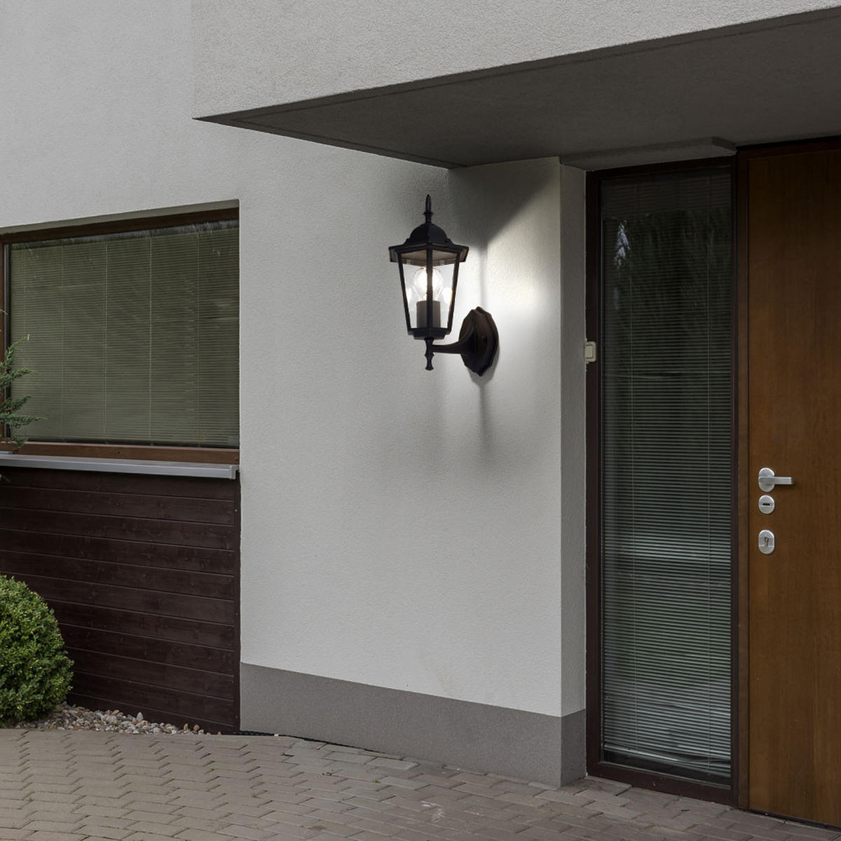 LED WANDLEUCHTE Aluminium Schwarz - Schwarz, Glas (20.8/17/36cm)