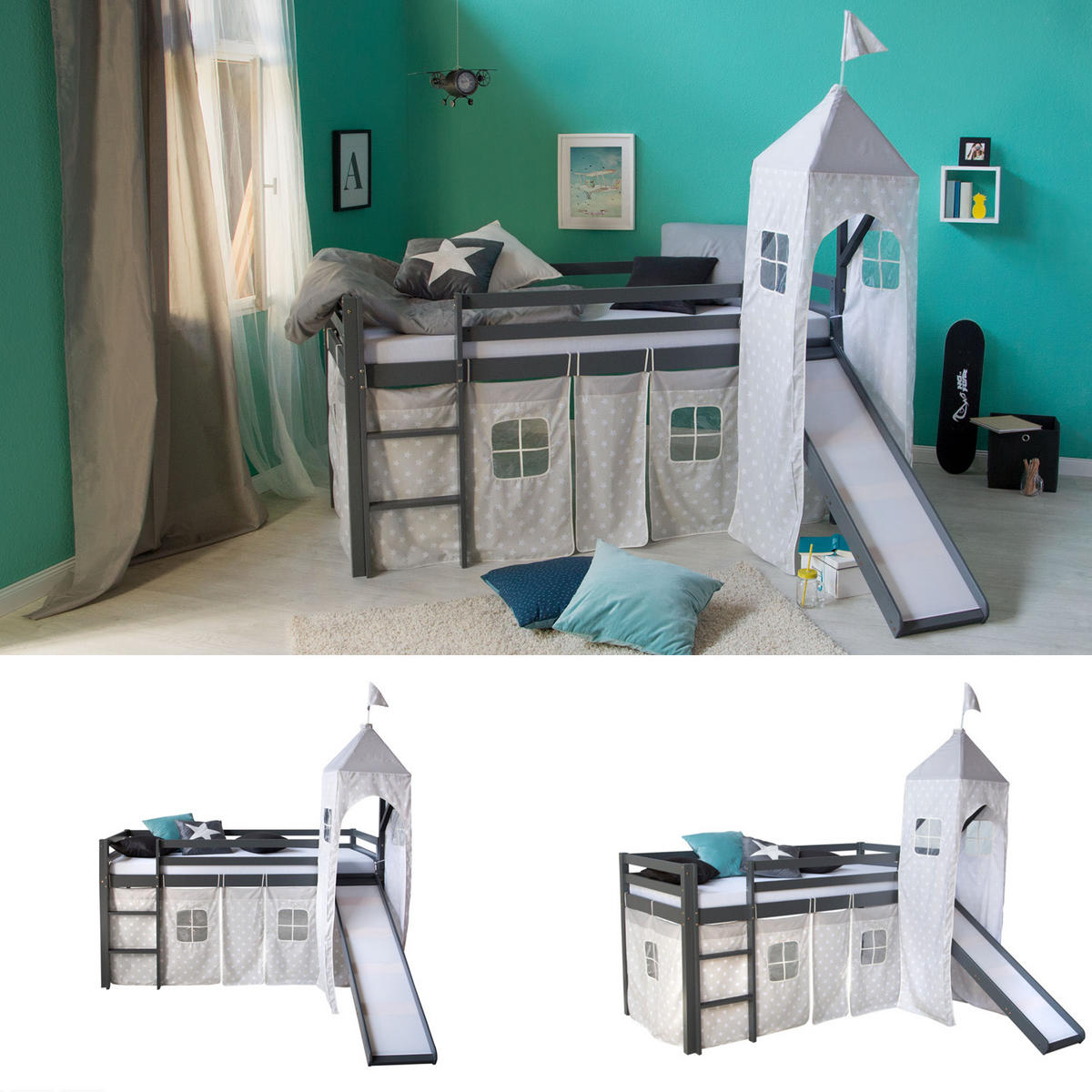HOCHBETT 90/200 cm in grau - Grau, Holz - Homestyle4u