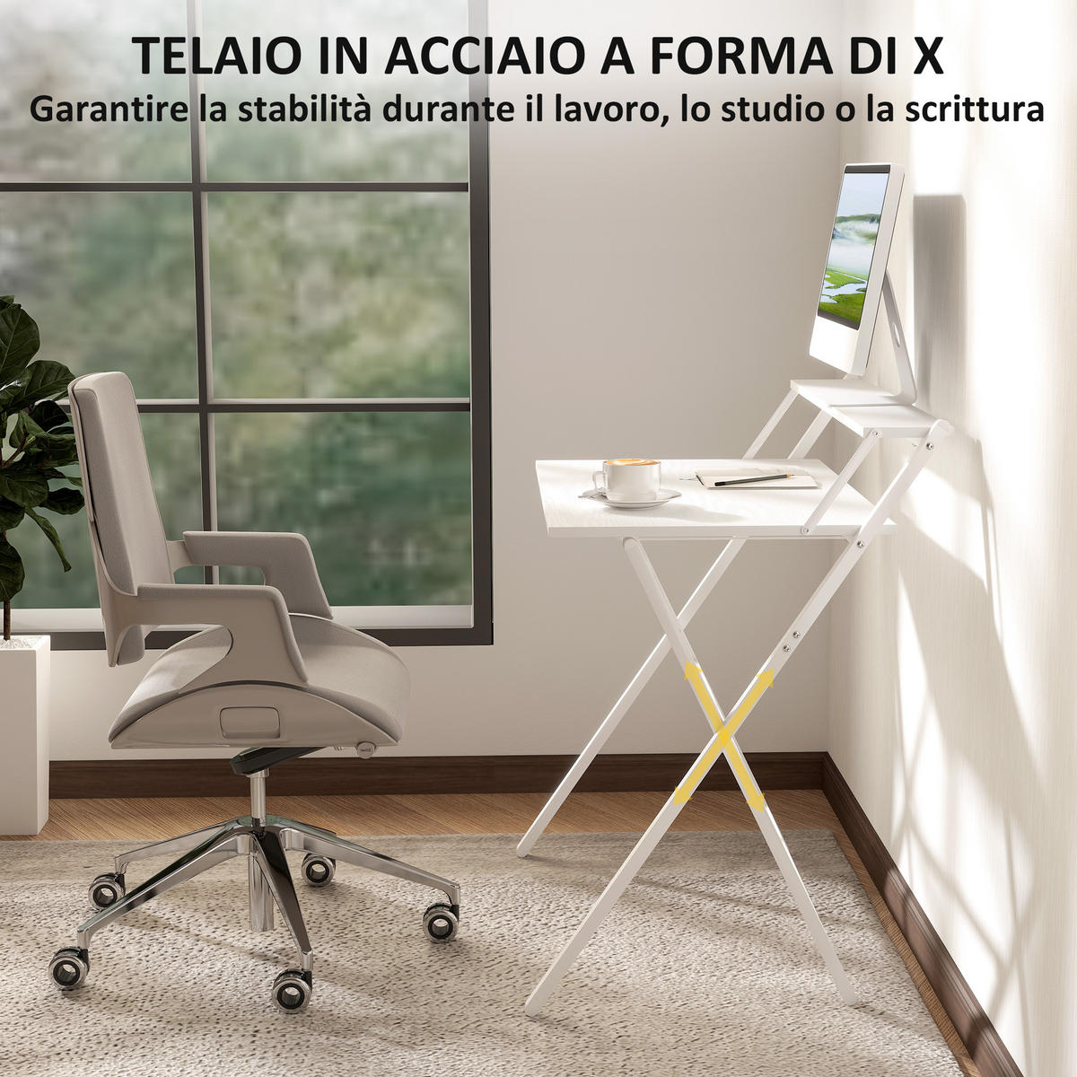 BÜROTISCH Weiß 1 Stück - Weiß, Holzwerkstoff (62/86.5/81.5cm) - GiPP