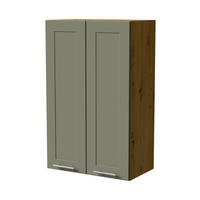 HÄNGESCHRANK Oslo W4/60 Eiche Artisan / Reed Green Matt 60 / 32,5 / 96cm - Eiche Artisan/Grün, Holz/Holzwerkstoff (60/96/32.5cm) - Feldmann-Wohnen