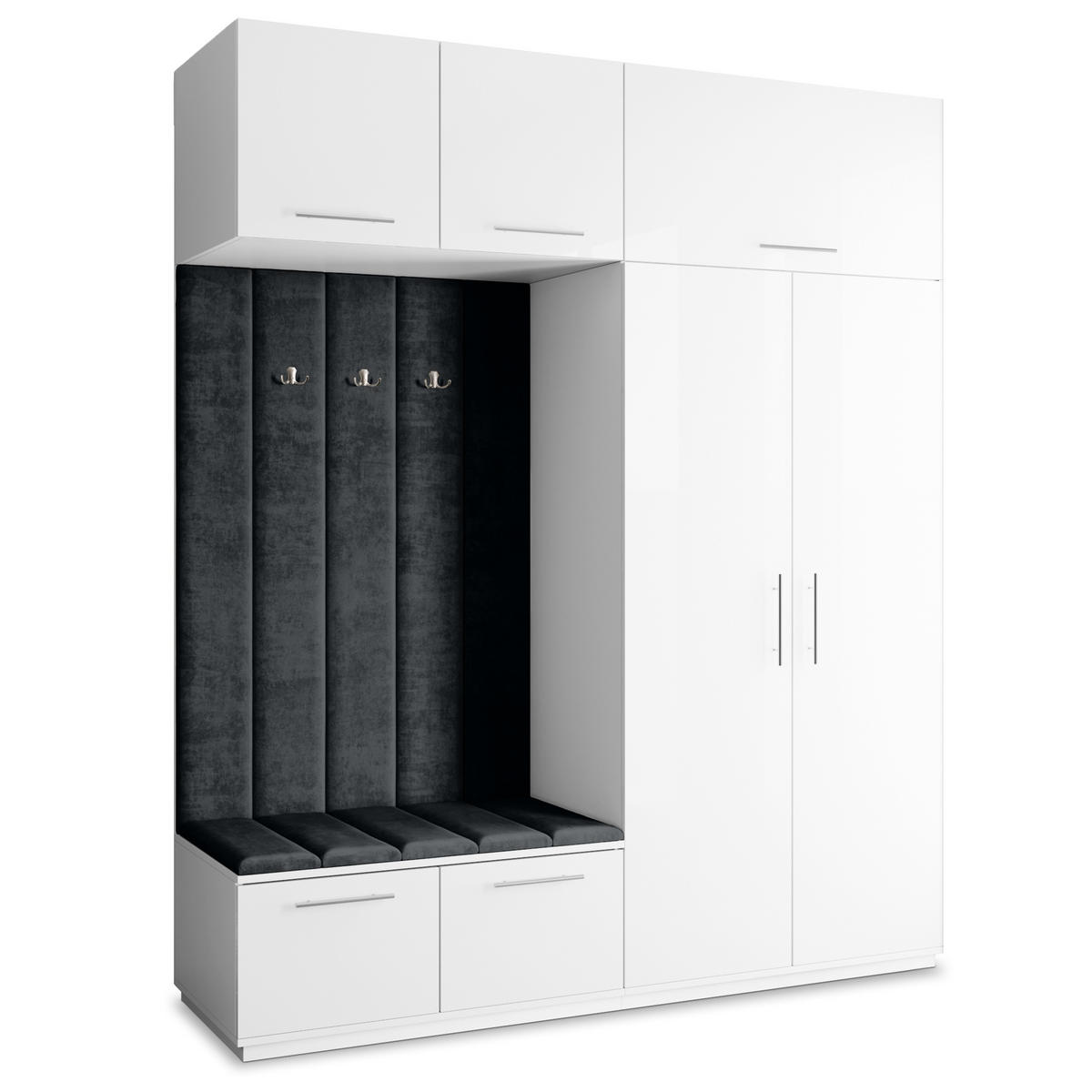 GARDEROBENSCHRANK REMA 200/240/60 cm Modern Weiß - Weiß, Holzwerkstoff (200/240/60cm) - MASSENO