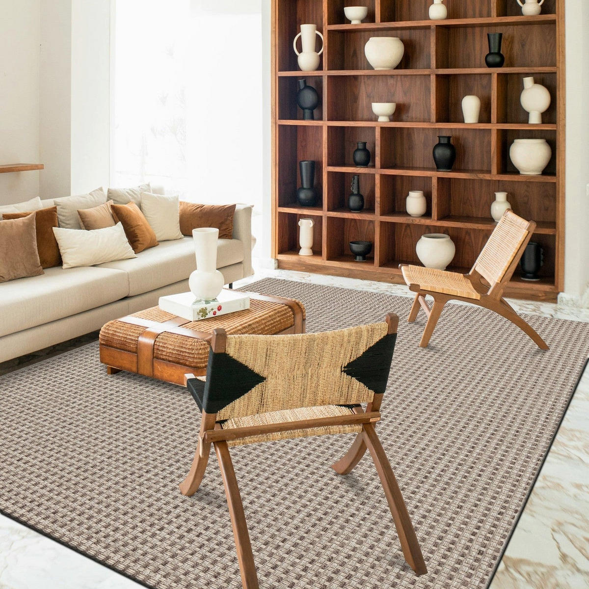 TEPPICH Design Innen- und Außenbereich grau - Grau, Textil (140/200cm) - AFK Living