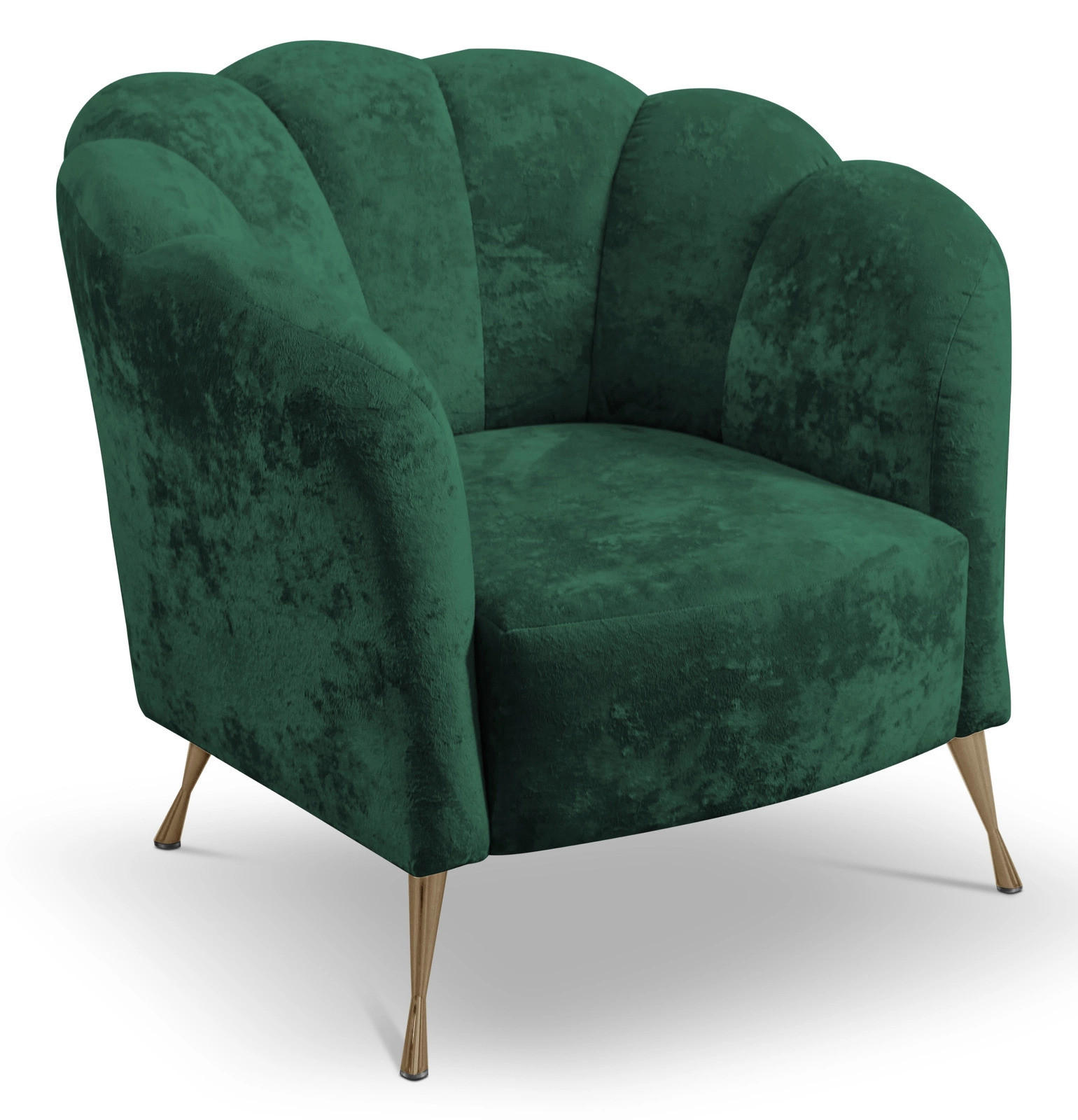 Ravio Polstersessel Dunkelgrün, Gold 87x78x83 cm