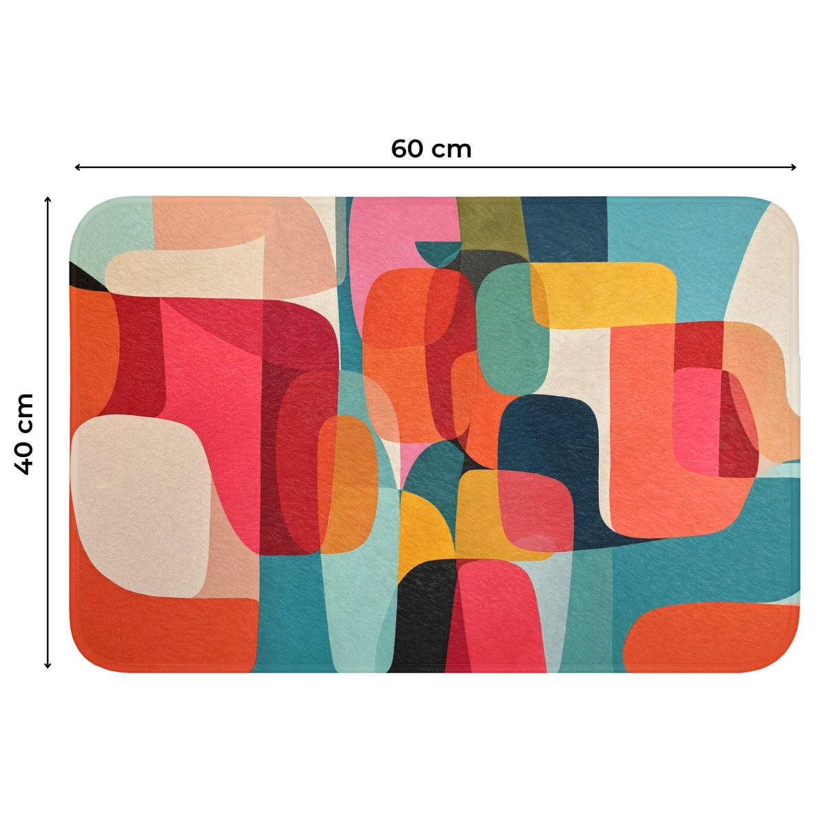 WC PŘEDLOŽKA Tvary - barevné - abstraktní - letadla 60x40 cm - různobarevná, textil/plast (60/1cm) - OnlyWow