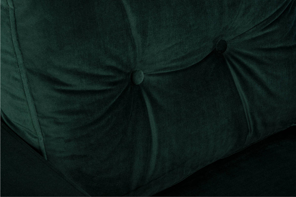 SESSEL ERISO mit Armlehnen und angenehmer Stoff zum Anfassen, Velour-Stoff, dunkelgrün - Dunkelgrün/Braun, Textil (80/75/75cm) - KONSIMO®