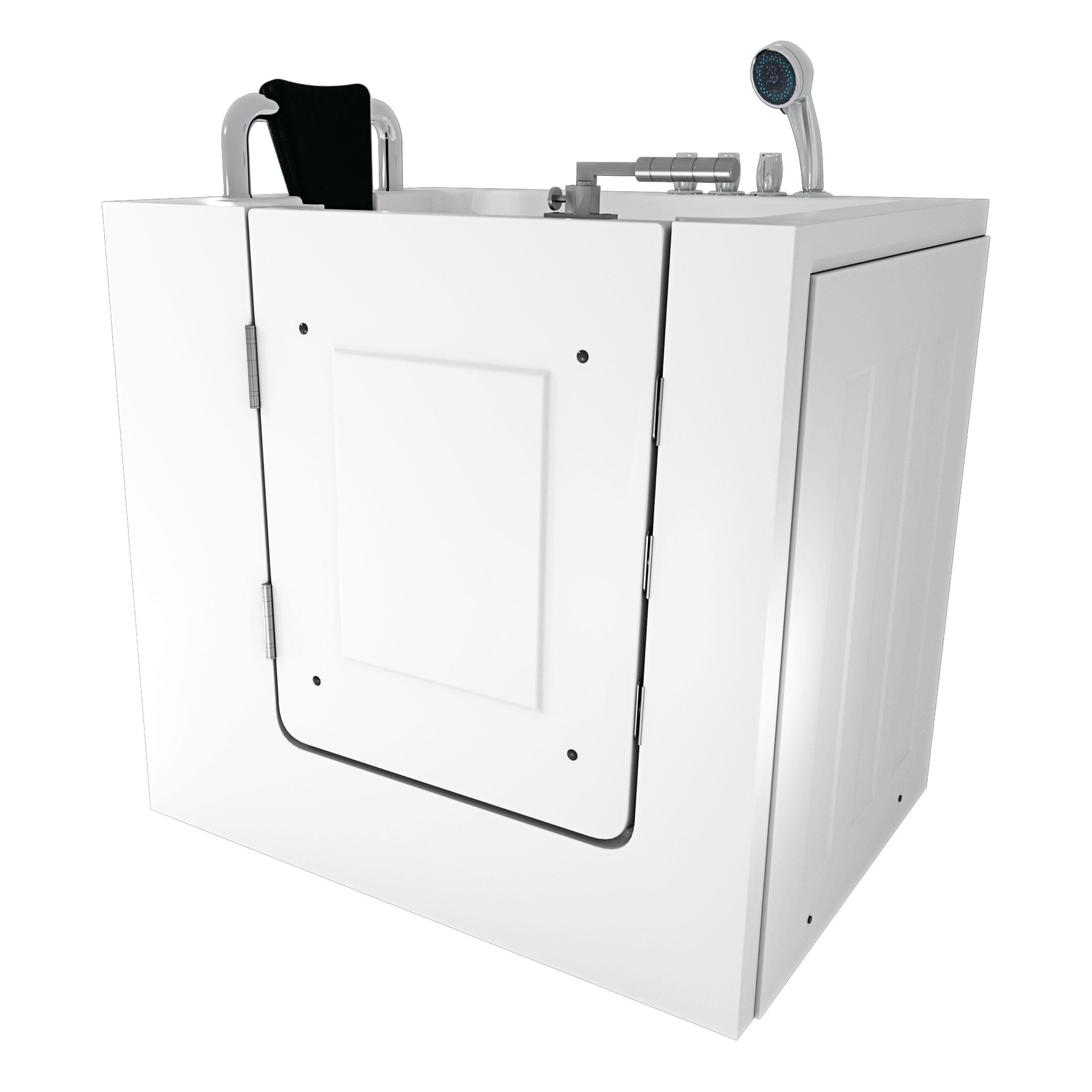 SENIORENWANNE S02-TH-A-L Weiß - Weiß, Glas/Kunststoff (100/113/78cm) - AcquaVapore by Sandra Jentho