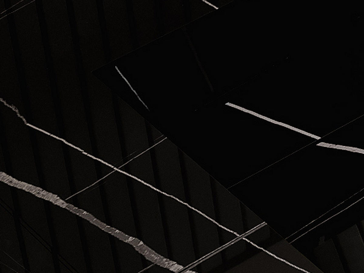 DOPPEL-WASCHBECKEN hängend - 120,2 x 45,2 x 8 cm - Solid Surface - Marmor-Optik Schwarz - TAKOTNA - Schwarz, Stein (120.2/8/45.2cm) - Vente-Unique