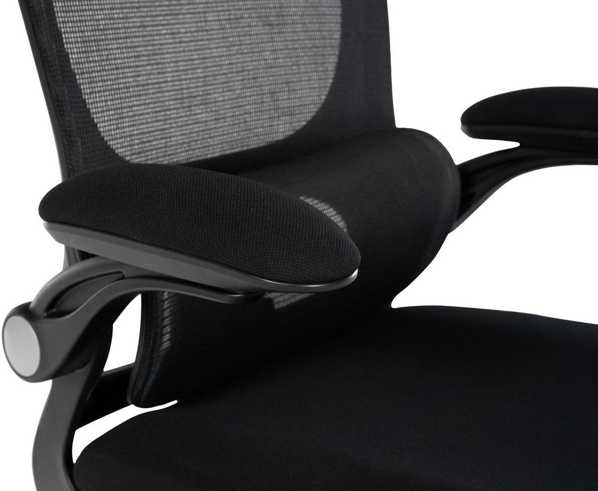 DREHSTUHL Stoff Schwarz - Schwarz, Textil (67/114/70cm) - CLP