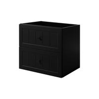 WASCHTISCHUNTERSCHRANK im klassischen Stil, schwarz, 60 x 57 x 46 cm - Schwarz, Holzwerkstoff (60/57/46cm) - 3XE LIVING