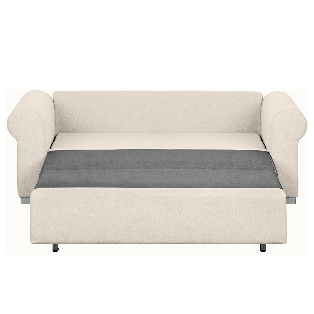 SCHLAFSOFA - Creme, Textil (184/90/90cm) - home24
