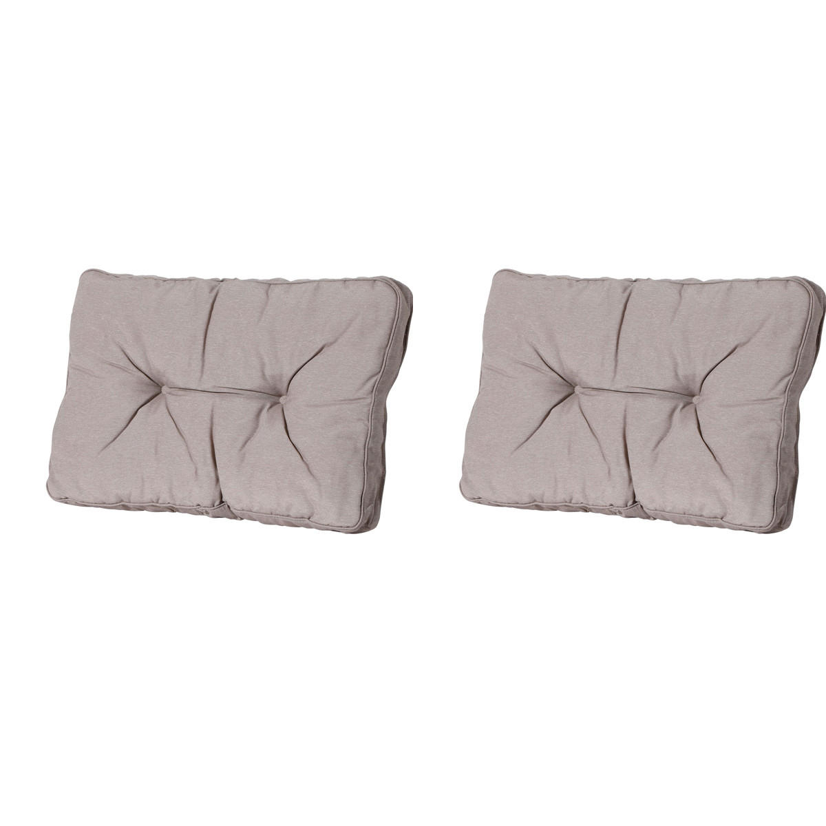 RÜCKENKISSEN Panama 43/73 cm 2er-Set - Taupe, Textil (73/8/43cm) - Madison