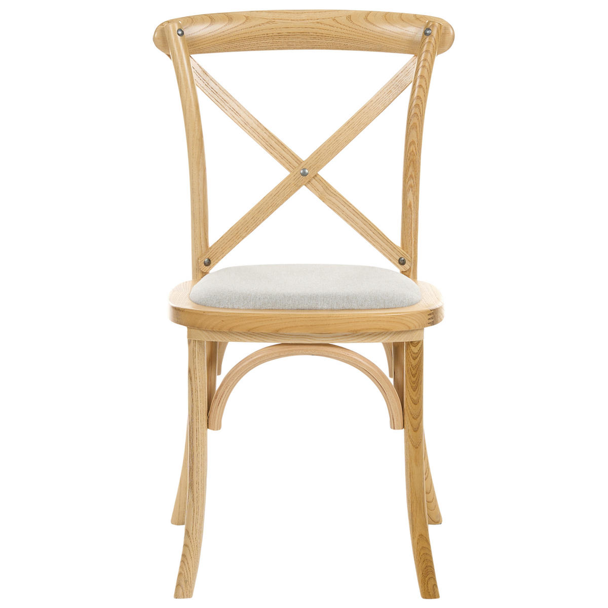 ŽIDLE sada 2 ks Dřevo Světle hnědá/Béžová Lyons - světle hnědá, dřevo (50/88/55cm) - Beliani