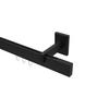 INNENLAUF-GARDINENSTANGEN-SET Smartline Lox 180 cm, 1-läufig, 14x35 mm Schwarz - Schwarz, Metall (180cm) - INTERDECO